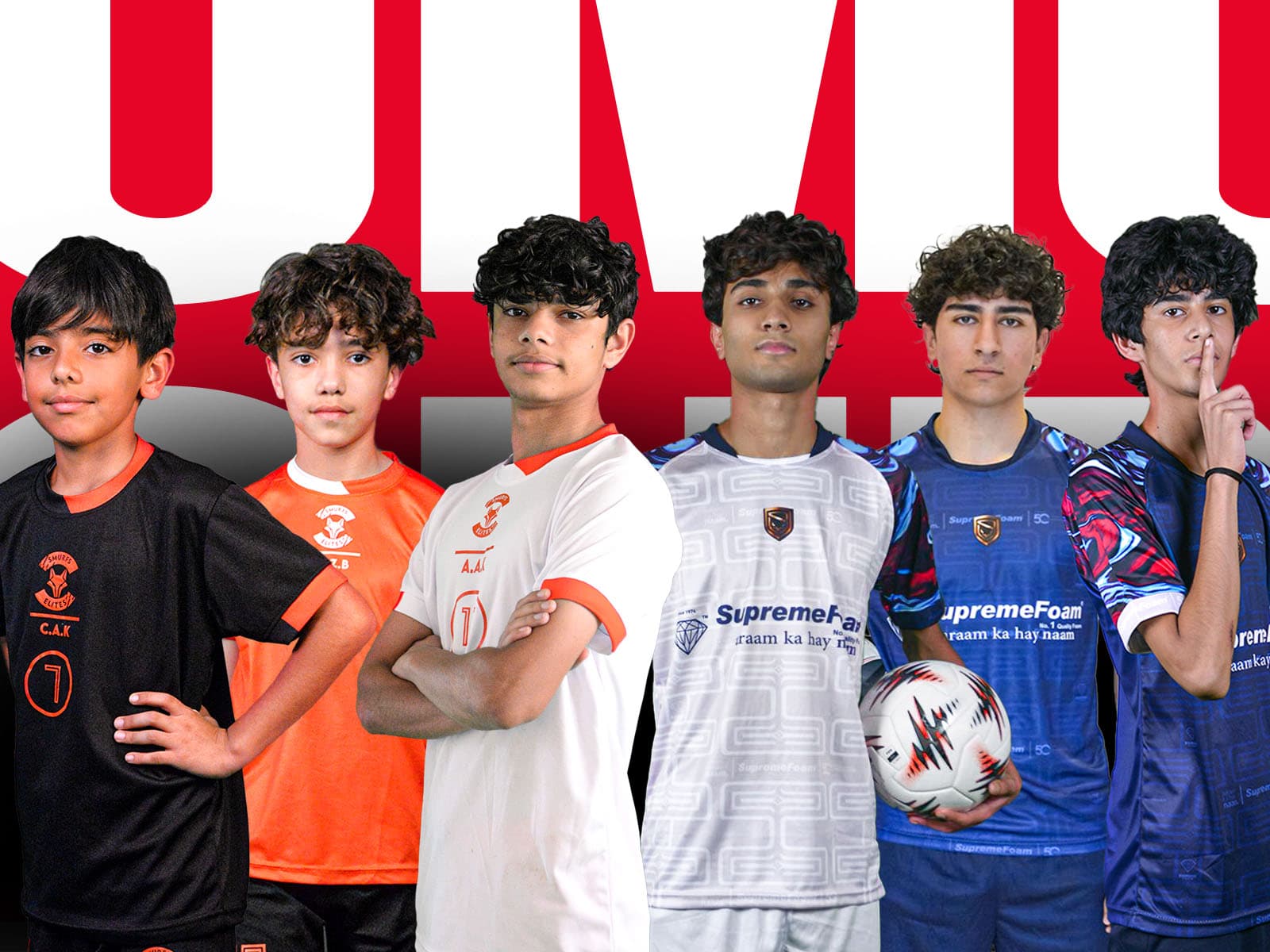 Smurfs FC team on the pitch